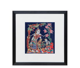 泰国工艺品饰品批发卓越亚马逊热销 泰丝与牛皮画的工艺之美